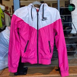 LIMITED EDITION pink and white Nike windbreaker